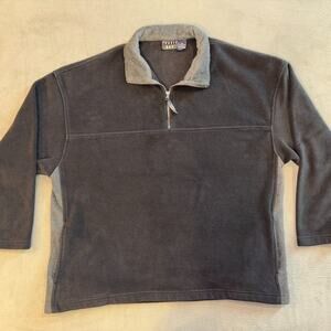 Trader Bay Black 1/4 Zip Fleece Jacket Pullover Sweater Men’s 2XL